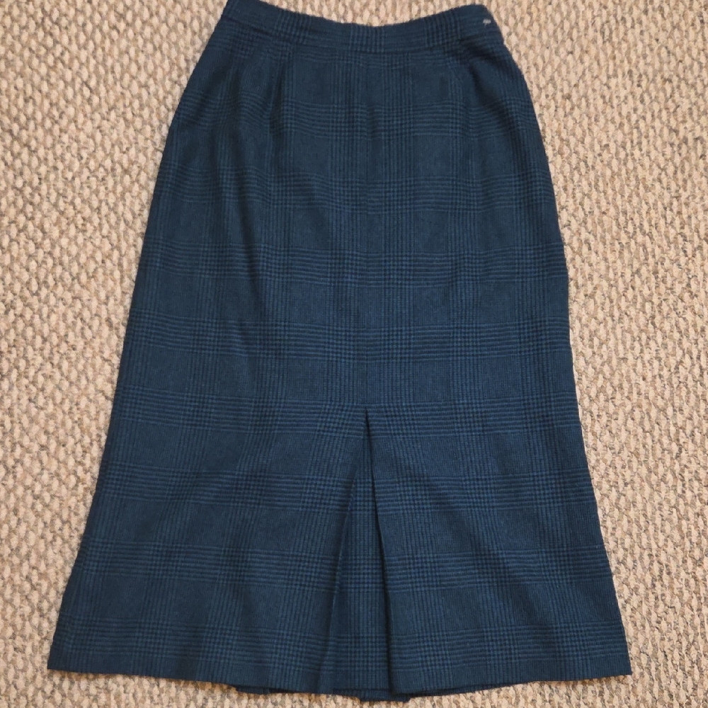 Evan PICONE plaid Skirt Elegant Navy Blue Women's Skirt